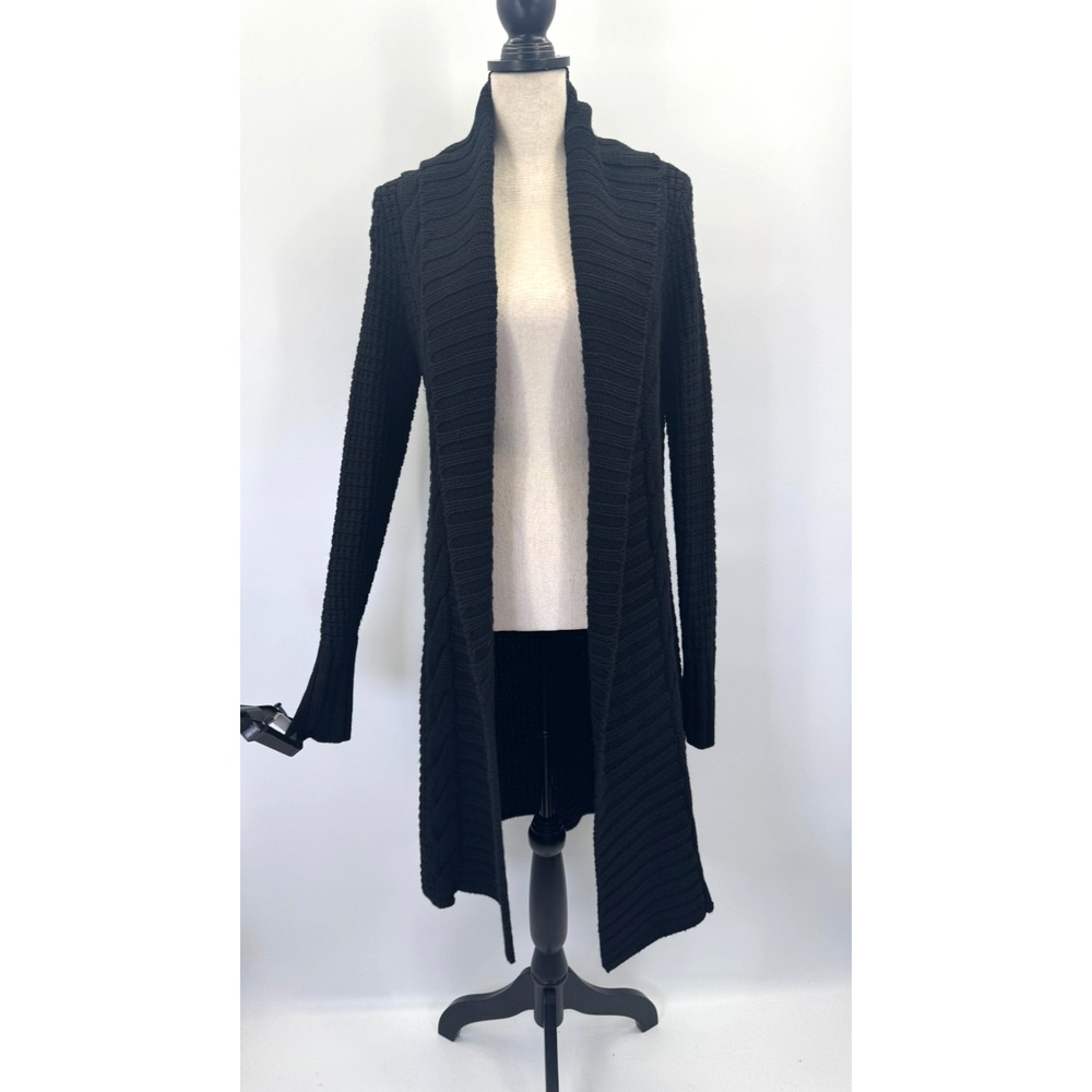 Banana Republic Chunky Knit Merino Wool Duster Open Cardigan Sweater M Fisherman